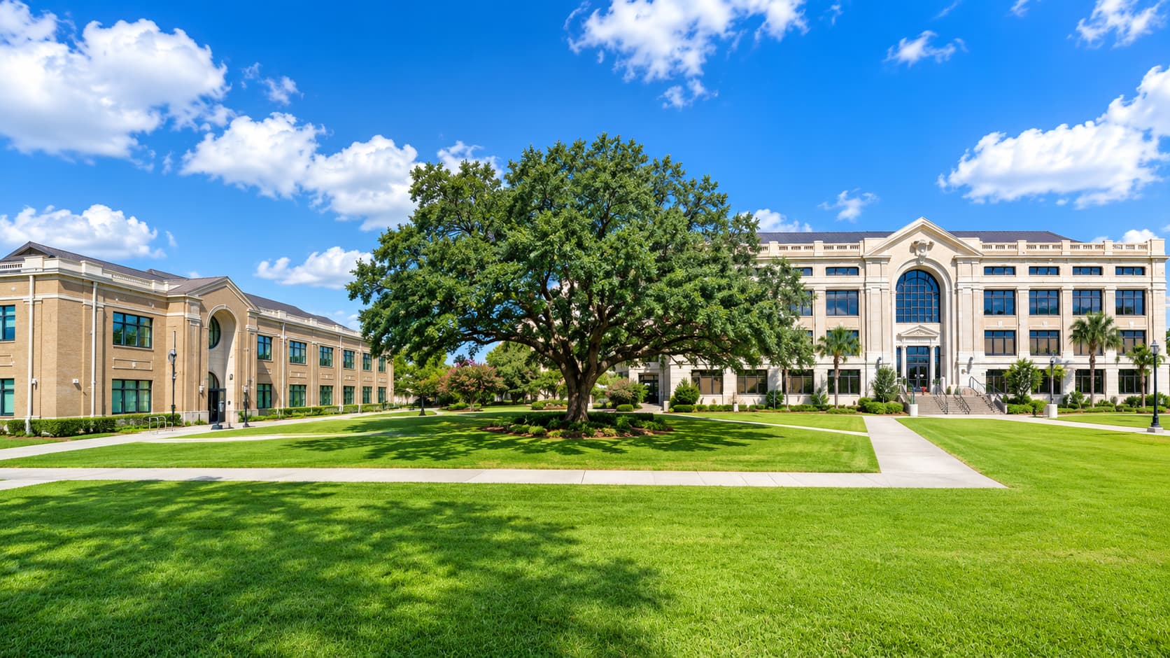 ルイジアナ州ニューオーリンズにある Delgado Community College City Park Campus の校舎外観