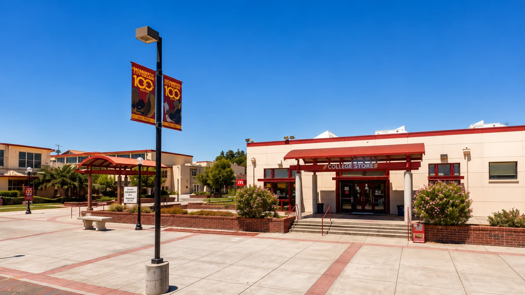 カリフォルニア州サクラメントにある Sacramento City College のキャンパス外観