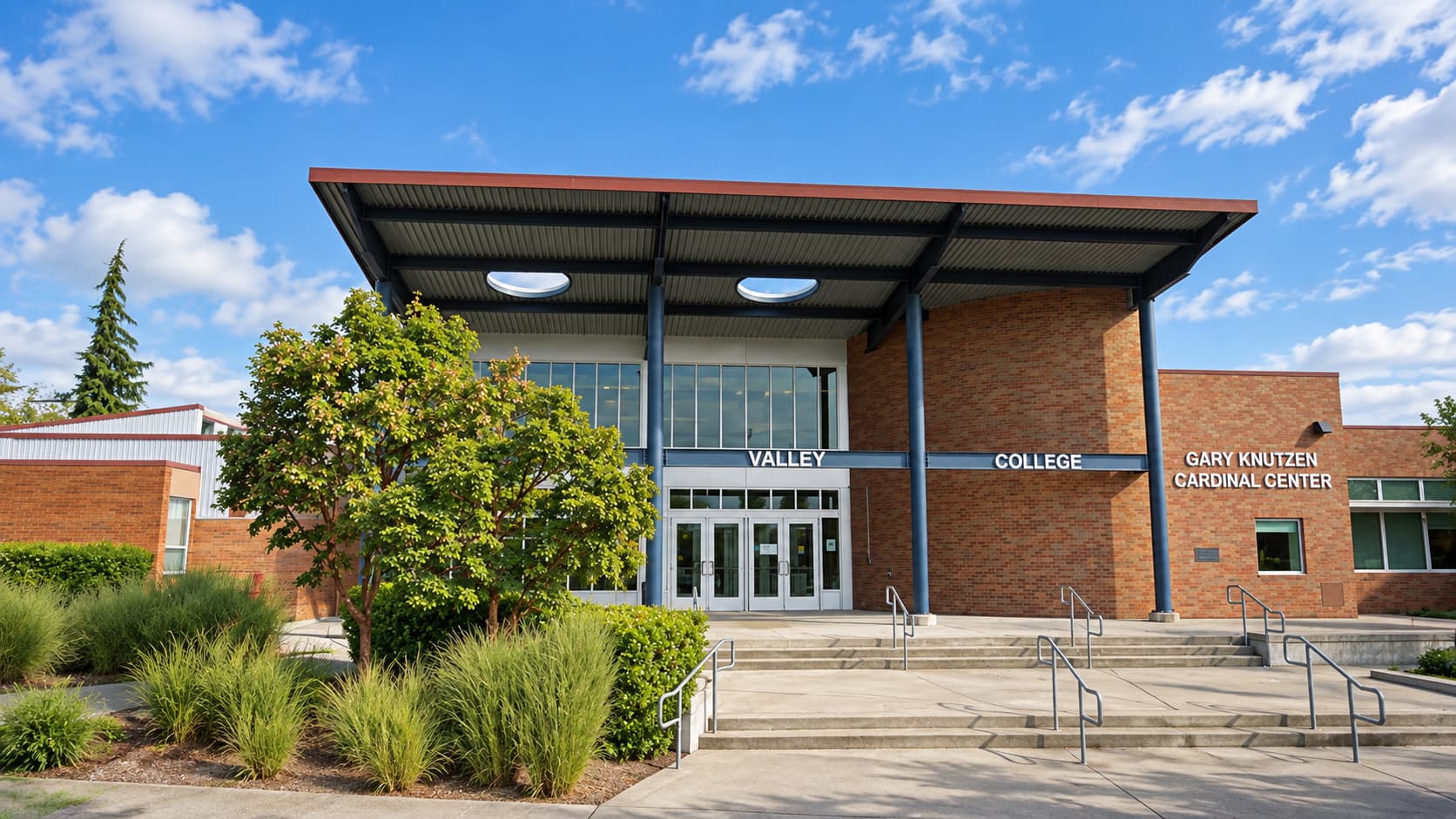 ワシントン州マウントバーノンにある Skagit Valley College のキャンパスと校舎