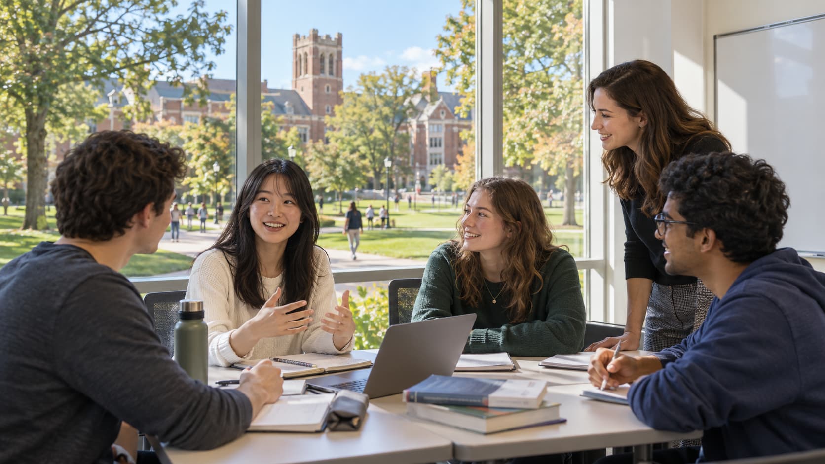 アメリカ国籍を持つ日本育ちの方が TLC の大学キャンパス環境で英語を学ぶ語学研修イメージ