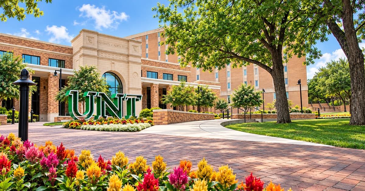 テキサス州デントンにあるノーステキサス大学(UNT)のキャンパス